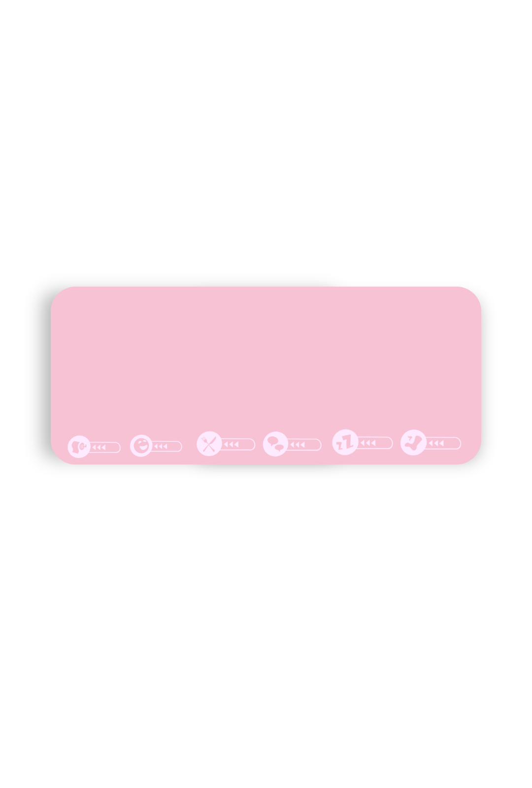 Status Icons Pink Gaming Mat